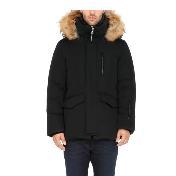 Soia & Kyo men’s Black Puffer Jacket with Fur Trim - Picture 8 of 15